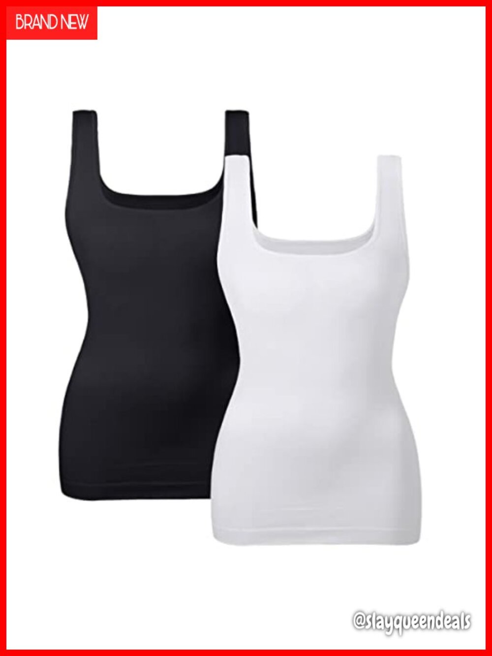 Women's Tummy Control Shapewear Tank Top Seamless Square Neck Compression Body